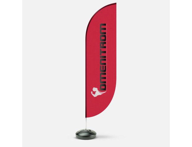 Wind Banner Para Piso Modelo Pena 2500x650mm (FIMB115599)